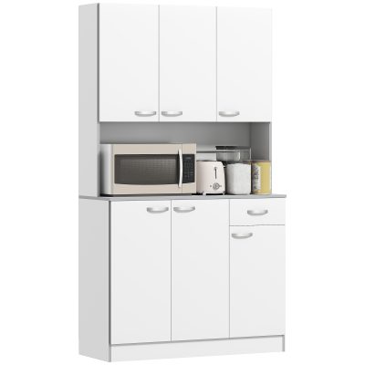 HOMCOM Dulap Suspendat de Bucătărie Albastru din Lemn Spațiu Amplu de Stocare 101x39x180cm Design Modern | Aosom Romania