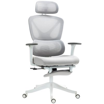HOMCOM Fotoliu birou fauteuil de birou, înălțime reglabilă, spătar înclinabil, suport pentru cap rotativ, 71x70x119cm, negru | Aosom Romania