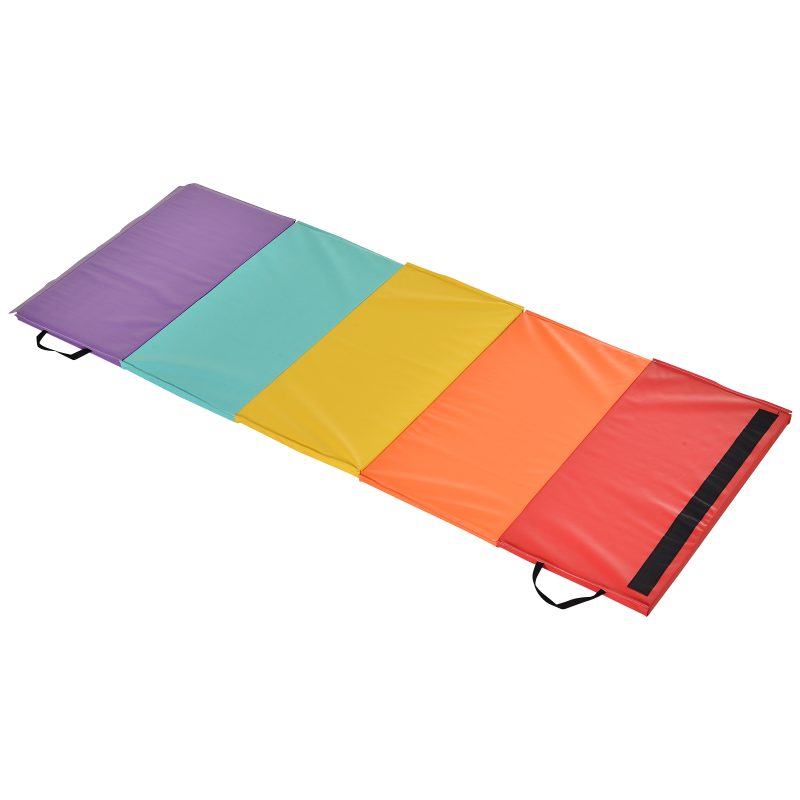 HOMCOM Mat Fitness pentru Sala si Acasa 5 Panouri Pliabile 195x76x3cm