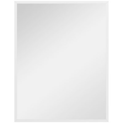 HOMCOM Oglindă de Perete din Sticlă și MDF, 70x90 cm, Alb | Aosom Romania