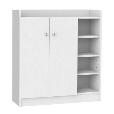 HOMCOM pantofar cu rafturi, 83x30x90cm, alb | Aosom Romania