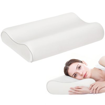 HOMCOM Pernă Memory Foam cu Husă Detașabilă 60x40x10/12 cm Crem | Aosom Romania