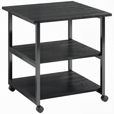 HOMCOM Suport Imprimantă cu Raft de Depozitare, 50x50x52.5 cm, Alb | Aosom Romania