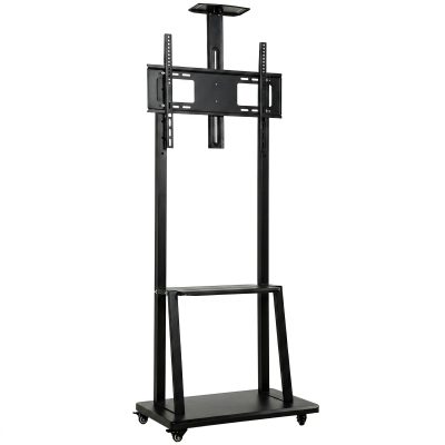 HOMCOM Suport Mobil pentru Televizor de 32-75 Inci, VESA Maxim 400x600, Negru | Aosom Romania