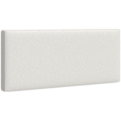 HOMCOM Tăblie de perete cu aspect de in, 140 x 60 cm, tăblie suspendată capitonată pentru dormitor, crem | Aosom Romania