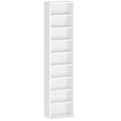 HOMCOM Unitate de Stocare pentru 260 de CD-uri/120 de DVD-uri - Alb | Aosom Romania