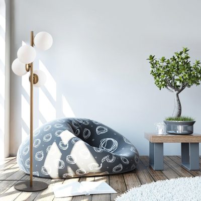 Lampadar Luxer, Auriu, 15x15x130 cm - Auriu