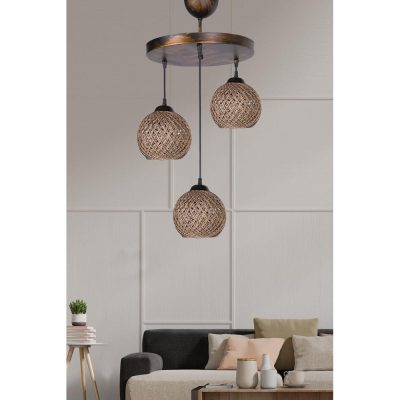 Lustra Crayon Chandelier, Bej, 32x32x80 cm - Bej