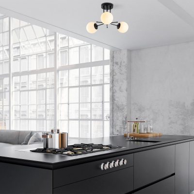 Lustra Daisy Chandelier, Negru, 48x48x34 cm - Negru