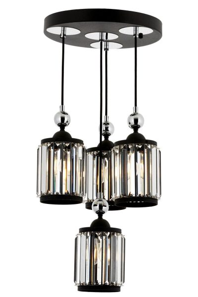 Lustra Hunt Chandelier 4318-4, Negru - Negru