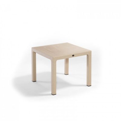 Masa de gradina CLASSI, model ratan, cappucino, 90x90 cm