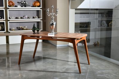 Masă dining Touch - Wooden, Nuc, 160x80x75 cm - Nuc