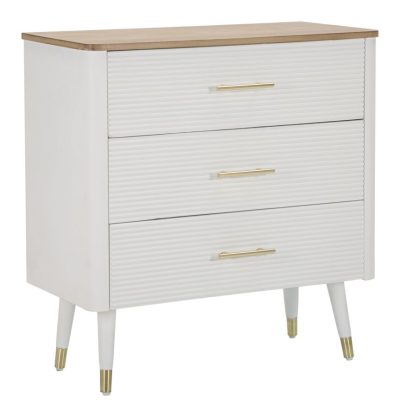 Mauro Ferretti Comoda Din Lemn Alb cm 78X37X80 | Aosom Romania