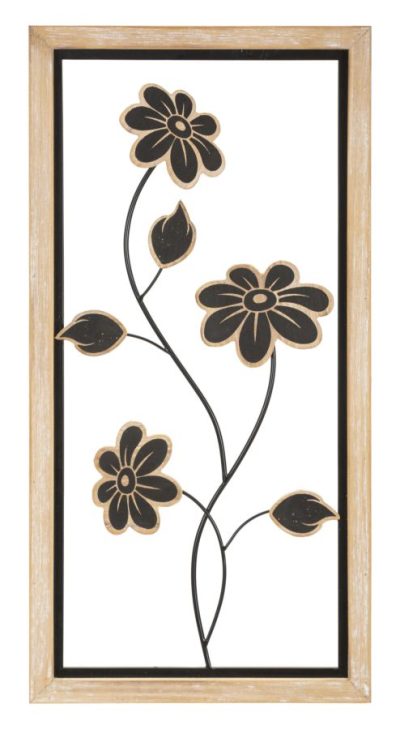 Mauro Ferretti Panou Perete Fier/Lemn Girish -B- cm 30X2,5X60 | Aosom Romania