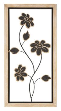 Mauro Ferretti Panou Perete Fier/Lemn Girish -B- cm 30X2,5X60 | Aosom Romania