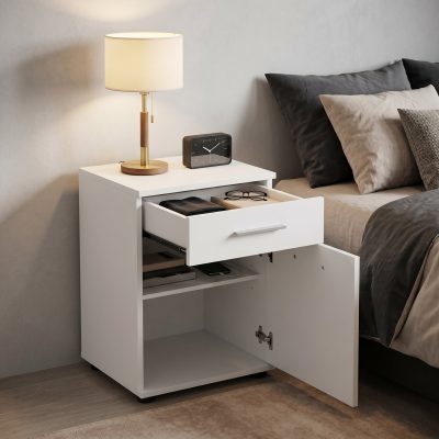 Noptiera KMD-511-BB-1 Home Collection® Trendline, Alb - Maro, 40x57x39 cm - Alb