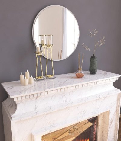 Oglindă decorativă Ozze, Diverse culori, 60x2x60 cm - Alb