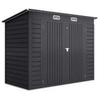 Outsunny Sopron de Gradina de 8 x 4FT Galvanizat Sopron din Metal