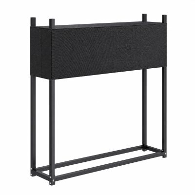 Outsunny Suport lemne 106 x 25 x 113 cm, raft pentru lemne cu husă 600D-Oxford, cadru din oțel, până la 250 kg, Negru | Aosom Romania
