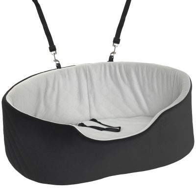 PawHut Scaun auto pentru câine cu centură de siguranță și prindere scaun auto căptușit 77 x 43 x 28 cm negru | Aosom Romania