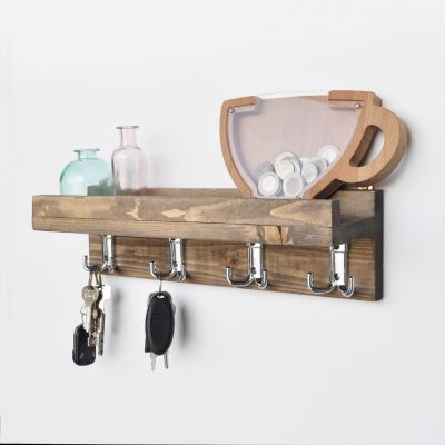 Raft de bucătărie Aa037, Nuc, 40x11x11 cm - Nuc