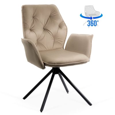 RESIGILAT - Scaun living din catifea BUC 252 gri