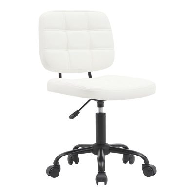 Scaun birou Sedia pu, alb, 50x50x75-85 cm - Alb