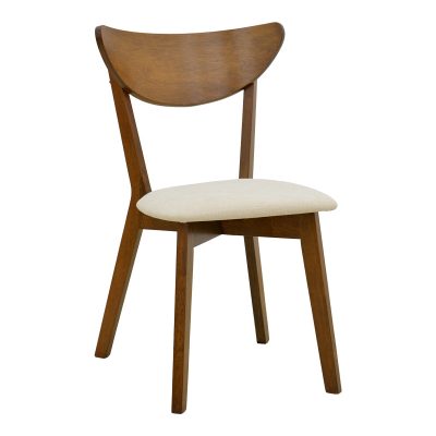 Scaun Canon, Lemn masiv și tapițerie, Diverse culori, 43x43x79 cm - Crem