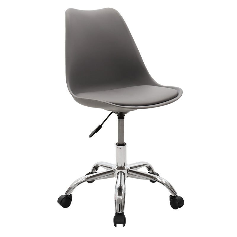 Scaun de birou Gaston II PP-PU, 48x57x80 cm - Gri