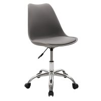 Scaun de birou Gaston II PP-PU, 48x57x80 cm - Gri