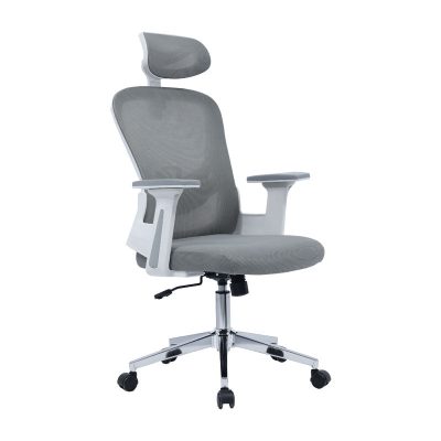 Scaun de birou manager Ignatius mesh, Gri - Negru, 110-120x65x45 cm - Gri