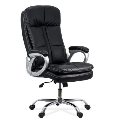 Scaun directorial REZISTENT 200 KG din piele sintetica OFF 799 negru