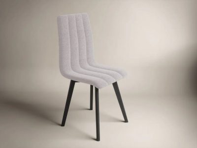 Scaun Karma Tapitat Gri Deschis Negru