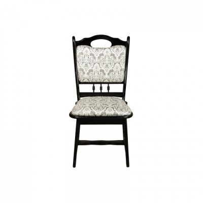 Scaun living FLANDER, cadru wenge + stofa print 02, 50x48x95 cm