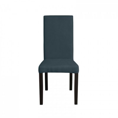 Scaun living TEO, picioare lemn wenge, stofa albastru, 46x60x98 cm
