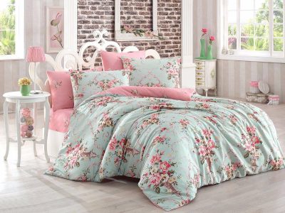 Set Lenjerie de pat double, 200 x 220 cm - Multicolor