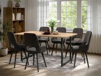 Set Masa Olive + 6 Scaune Berna Gri Inchis