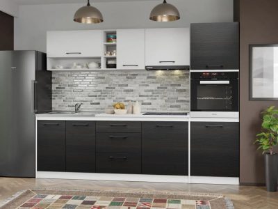 Set Mobila Bucatarie Mina Yang 260 Ferrara/Alb C176
