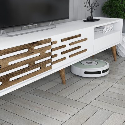 Set mobilă pentru sufragerie Valensiya, Diverse culori, 180x45x35 cm - Alb
