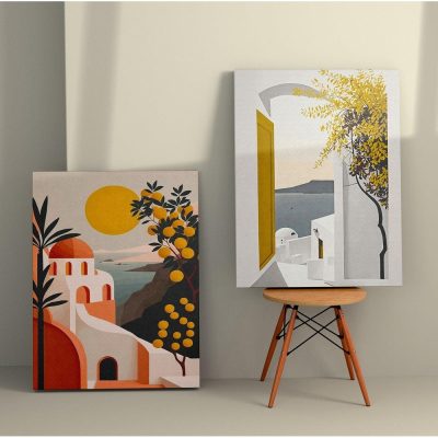 Tablou Canvas (2 bucăți) 2KNV4328, Multicolor, 110x70 cm - Multicolor