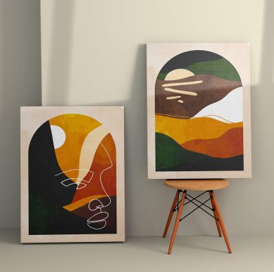 Tablou Canvas (2 bucăți) Lux 1, Multicolor, 110x70 cm - Multicolor