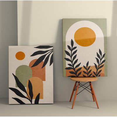 Tablou Canvas (2 bucăți) Rustic 8, Multicolor, 110x70 cm - Multicolor