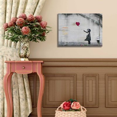 Tablou canvas 3040BANKSY015, Multicolor, 30x40x3 cm - Multicolor