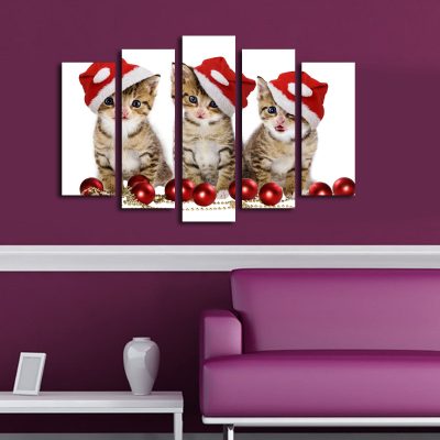 Tablou canvas 5 bucăți 5PATNOEL-5, Multicolor, 105x70x3 cm - Multicolor