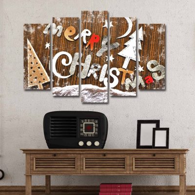 Tablou canvas 5 bucăți 5PATNOEL-7, Multicolor, 105x70x3 cm - Multicolor