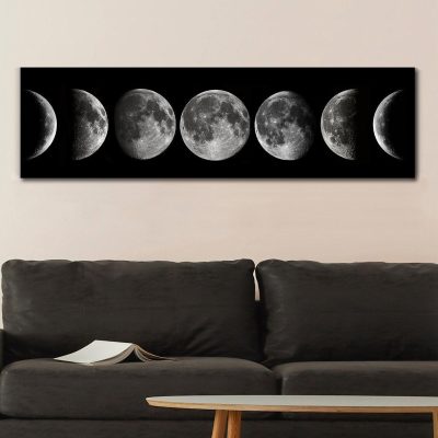 Tablou Canvas Eclipse Lunar, Multicolor, 120x50 cm - Multicolor