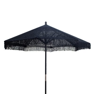 Umbrela Brilie, Alb - Negru, 270x260 cm - Negru
