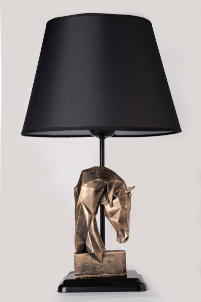 Veioză HM161, Antiquation - Negru, Ø24x50 cm - Bronz - Negru